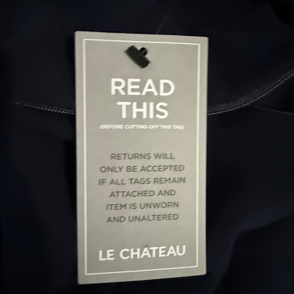 NWTS Le Chateau Dress, Off the Shoulder, Dark Navy, cocktail, holiday, sz S - Picture 8 of 11